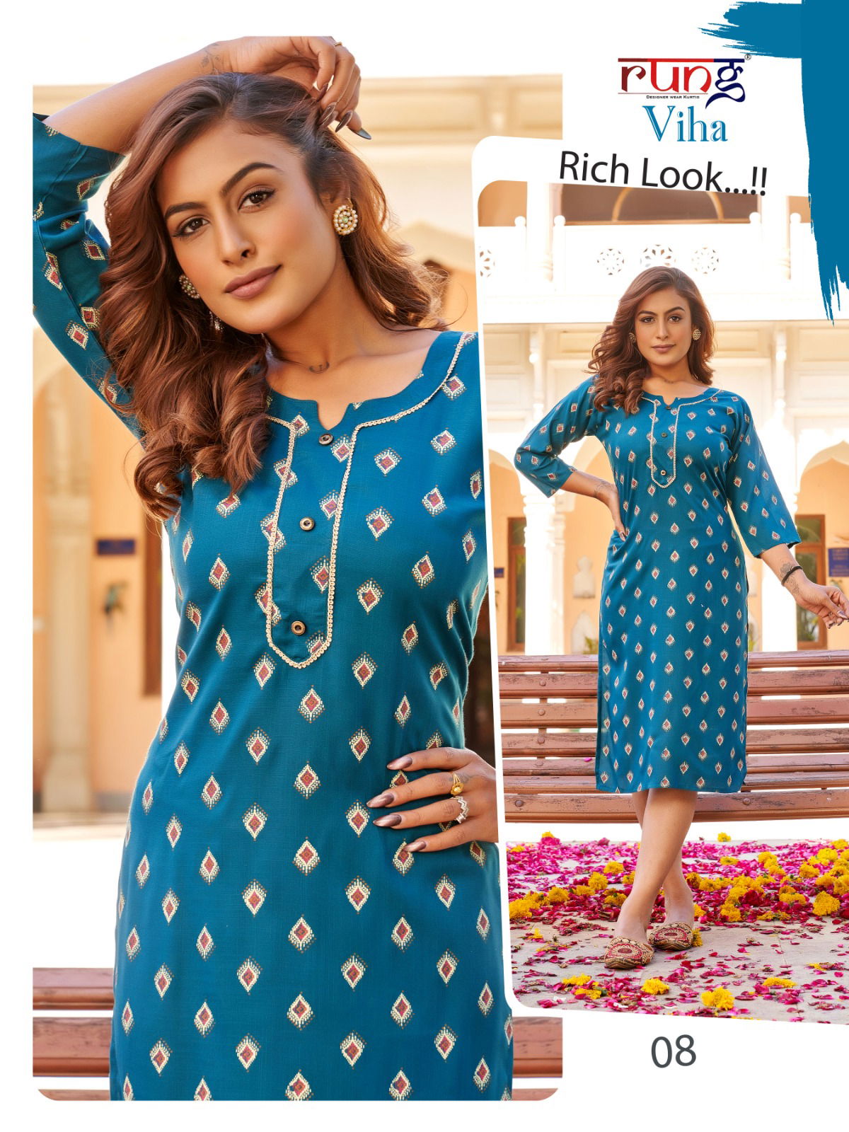 Viha By Rung Casual Printed Kurtis Wholesale Clothing Suppliers In India